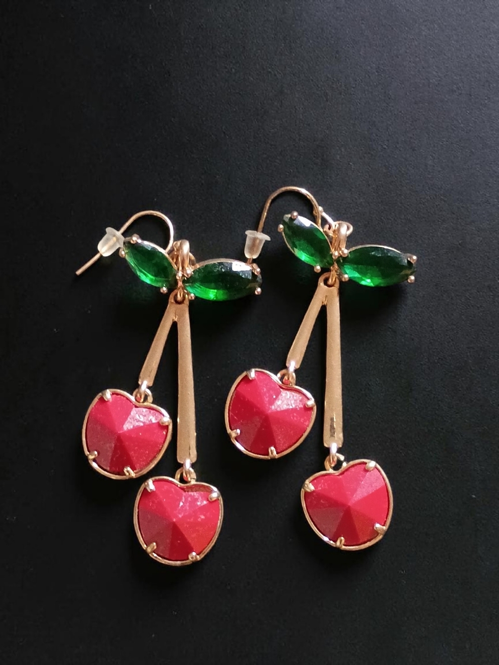 Dangling Cherry Earrings